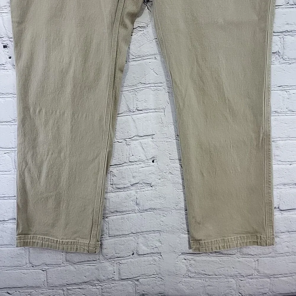 Duluth Trading Flex Fire Hose Slim Fit Mens Sz 40X30 Tan Pants Flaw Tiny Spots‎